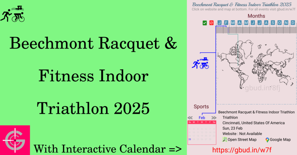 Sport event in 2025, Beechmont Racquet & Fitness Indoor Triathlon 2025