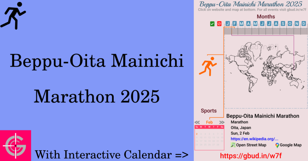 Sport event in 2025, Beppu-Oita Mainichi Marathon 2025