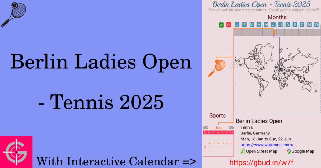 Sport event in 2025, Berlin Ladies Open - Tennis 2025