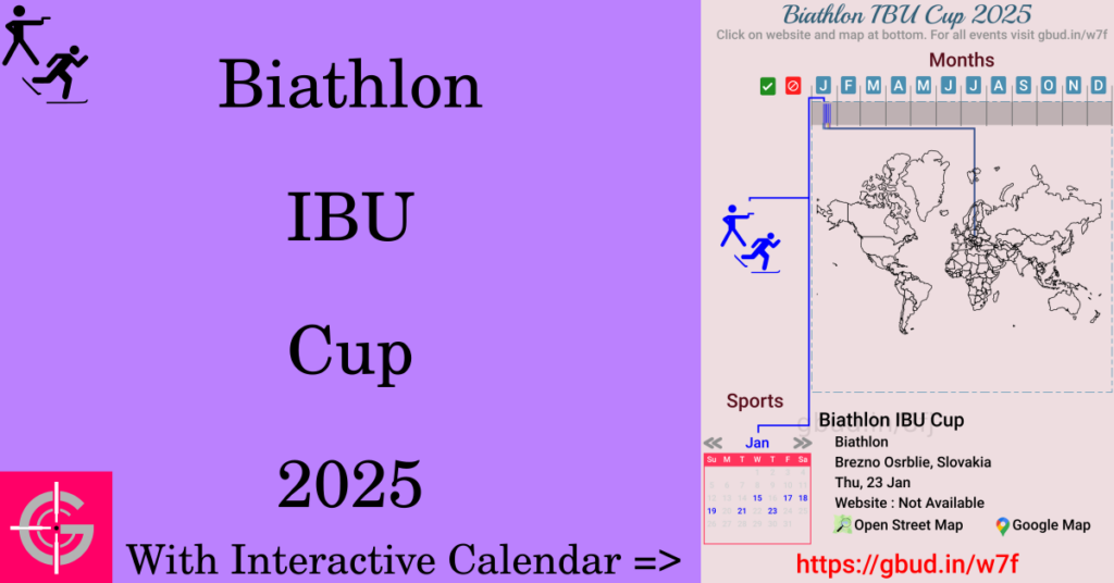 Sport event in 2025, Biathlon IBU Cup 2025