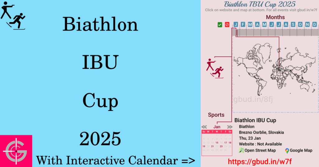 Sport event in 2025, Biathlon IBU Cup 2025