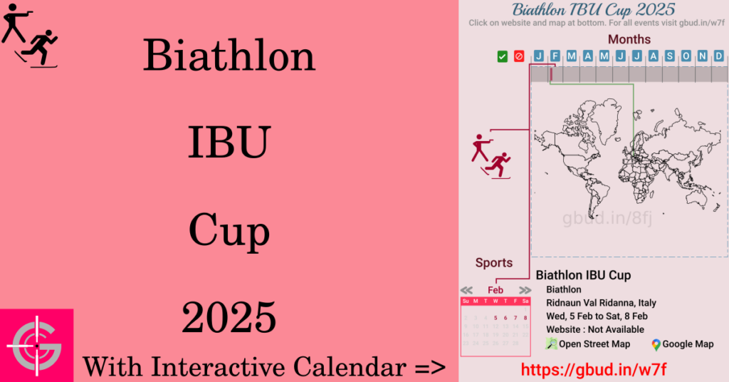 Sport event in 2025, Biathlon IBU Cup 2025