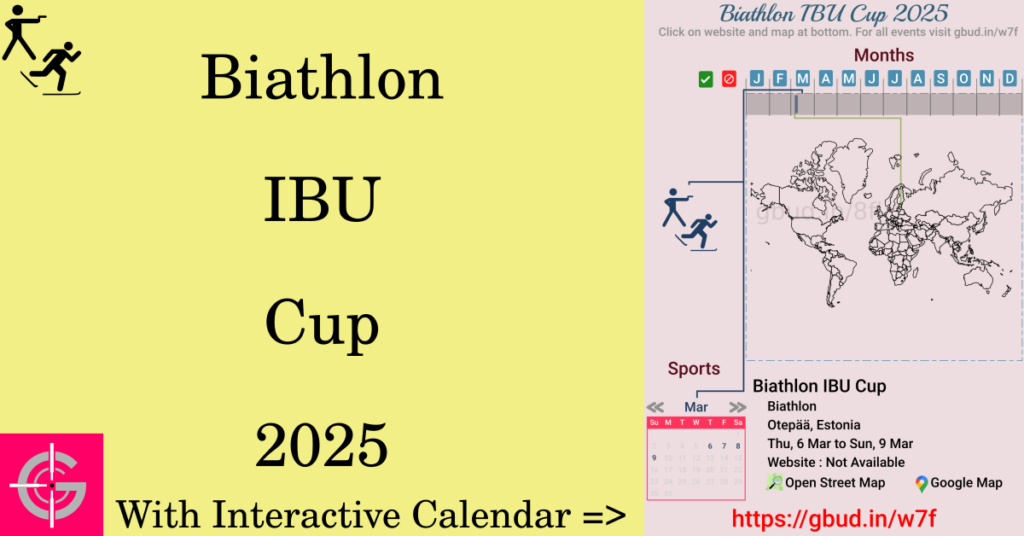 Sport event in 2025, Biathlon IBU Cup 2025