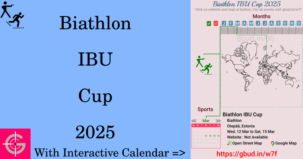 Sport event in 2025, Biathlon IBU Cup 2025