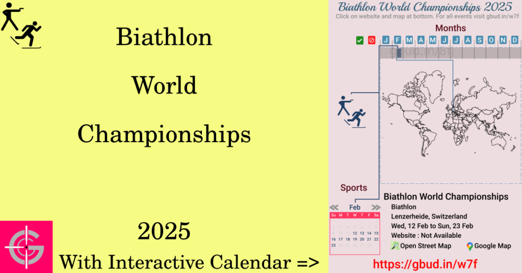 Sport event in 2025, Biathlon World Championships 2025