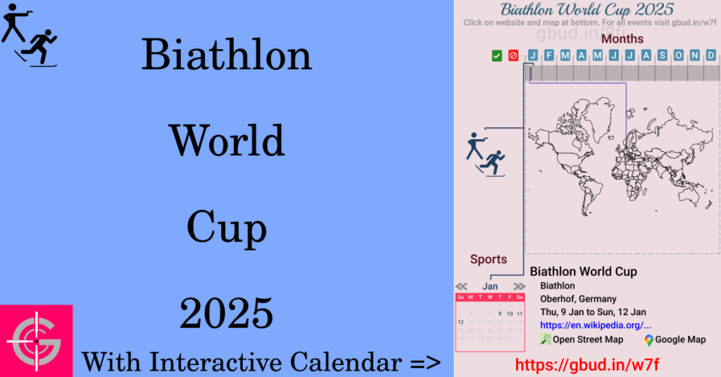 Sport event in 2025, Biathlon World Cup 2025