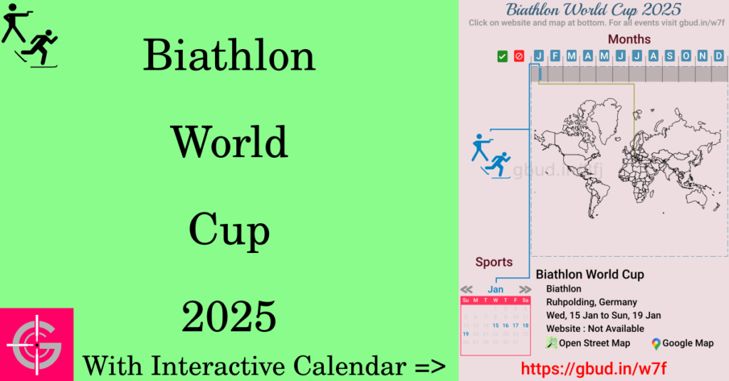 Sport event in 2025, Biathlon World Cup 2025