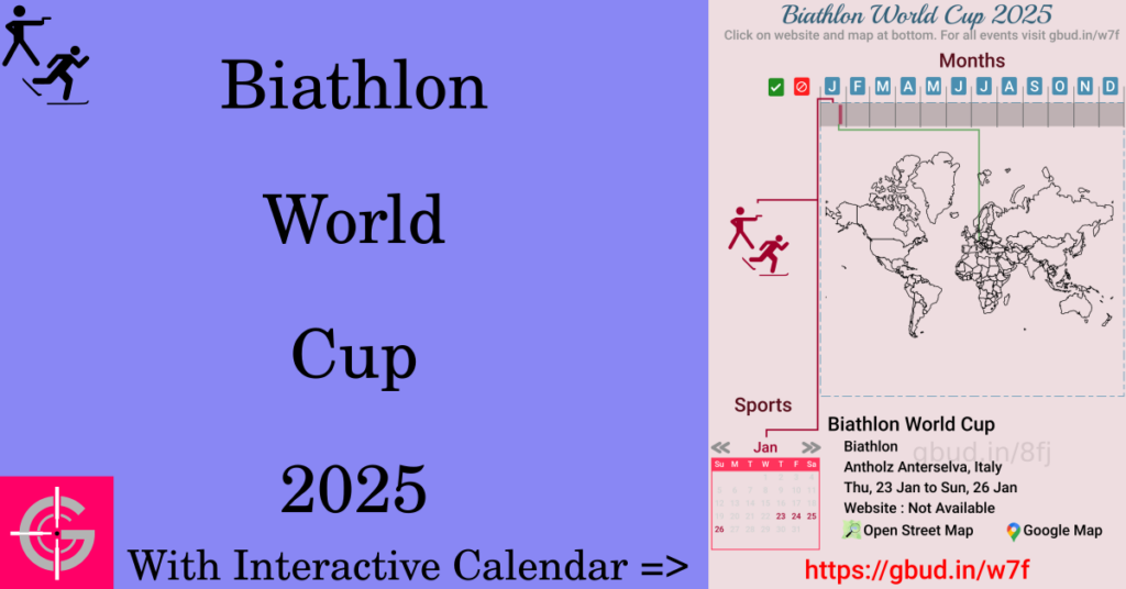 Sport event in 2025, Biathlon World Cup 2025