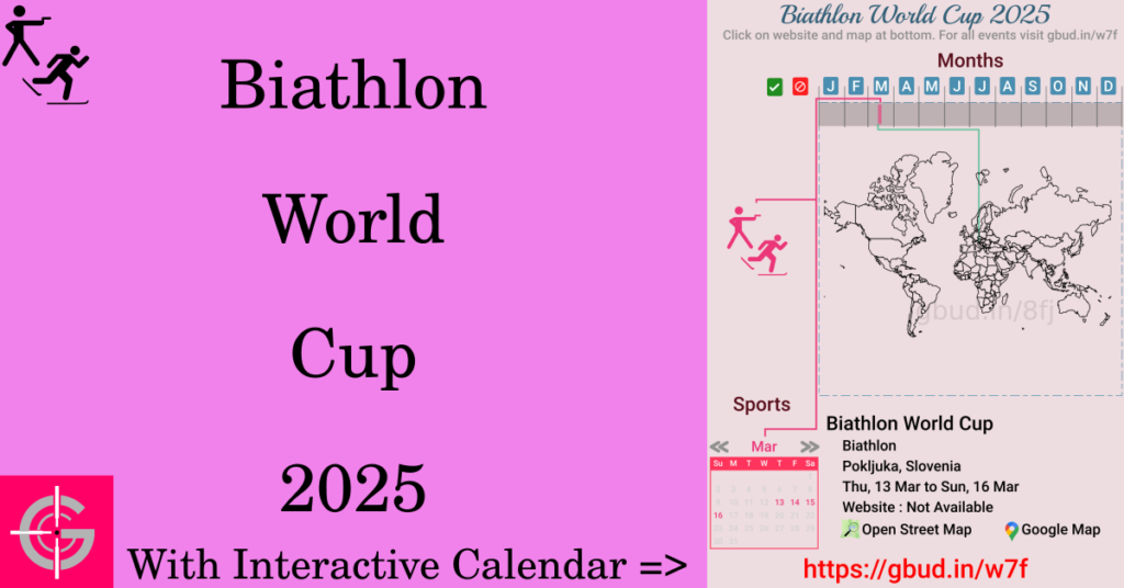 Sport event in 2025, Biathlon World Cup 2025