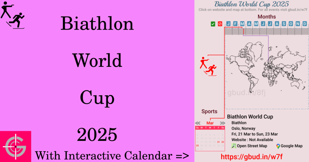 Sport event in 2025, Biathlon World Cup 2025