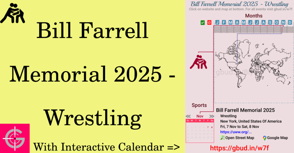 Sport event in 2025, Bill Farrell Memorial 2025 - Wrestling