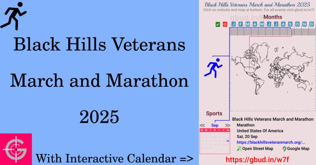 Sport event in 2025, Black Hills Veterans March and Marathon 2025