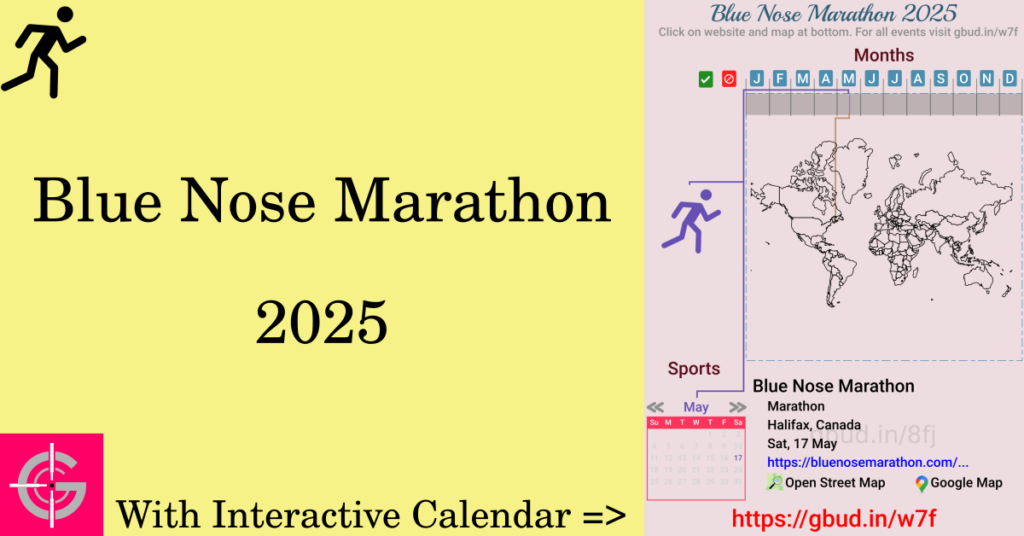 Sport event in 2025, Blue Nose Marathon 2025