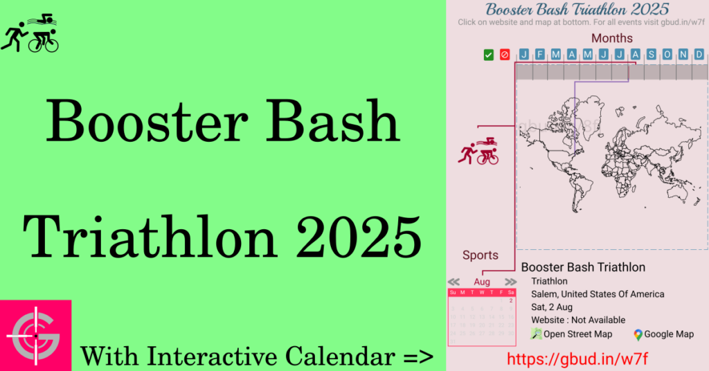 Sport event in 2025, Booster Bash Triathlon 2025