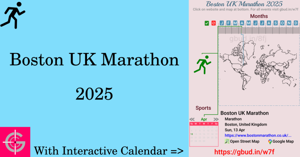 Sport event in 2025, Boston UK Marathon 2025