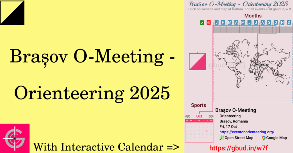 Sport event in 2025, Brașov O-Meeting - Orienteering 2025