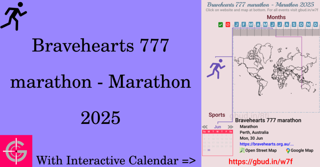 Sport event in 2025, Bravehearts 777 marathon - Marathon 2025