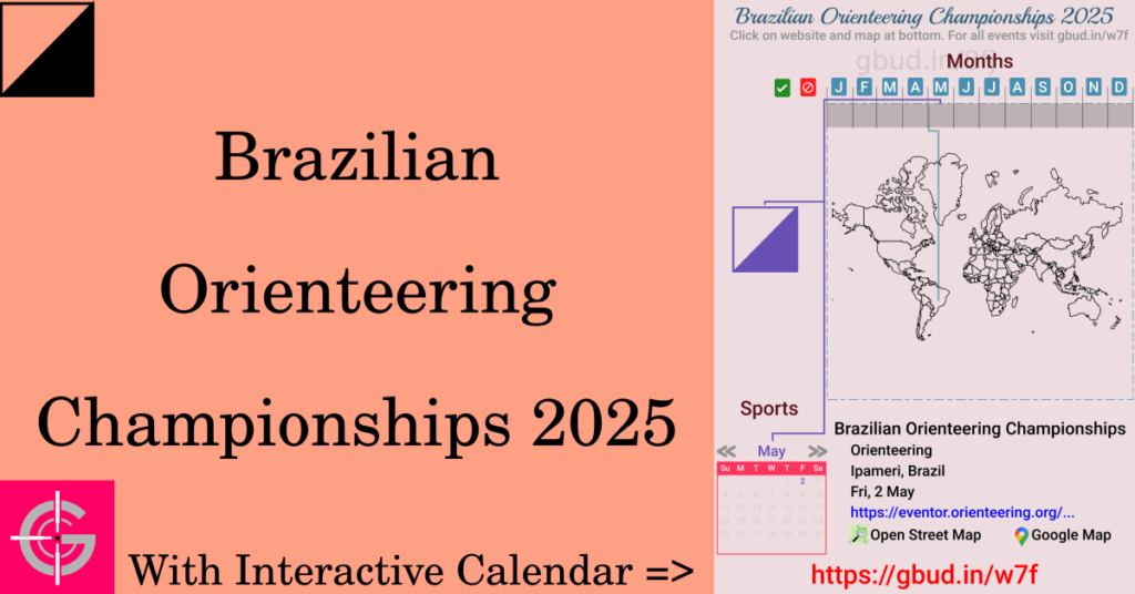 Sport event in 2025, Brazilian Orienteering Championships 2025