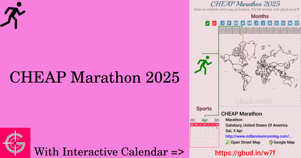 Sport event in 2025, CHEAP Marathon 2025