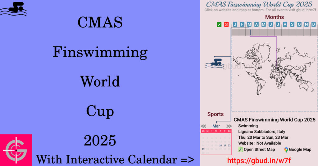 Sport event in 2025, CMAS Finswimming World Cup 2025