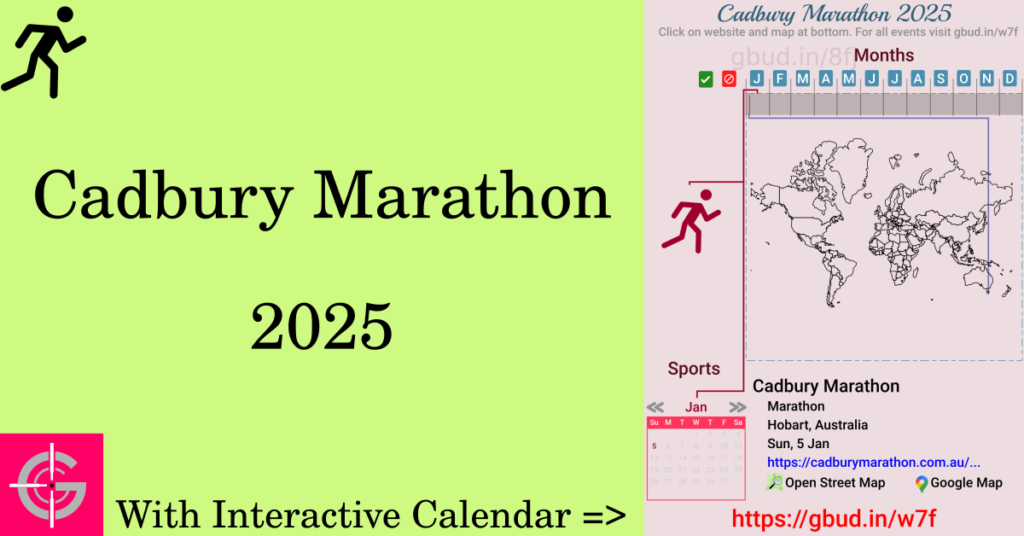 Sport event in 2025, Cadbury Marathon 2025