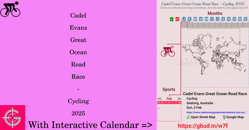 Sport event in 2025, Cadel Evans Great Ocean Road Race - Cycling 2025