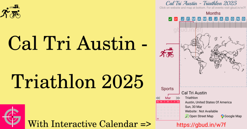 Sport event in 2025, Cal Tri Austin - Triathlon 2025