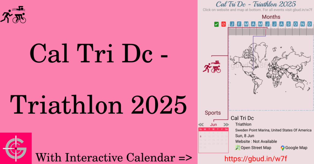 Sport event in 2025, Cal Tri Dc - Triathlon 2025