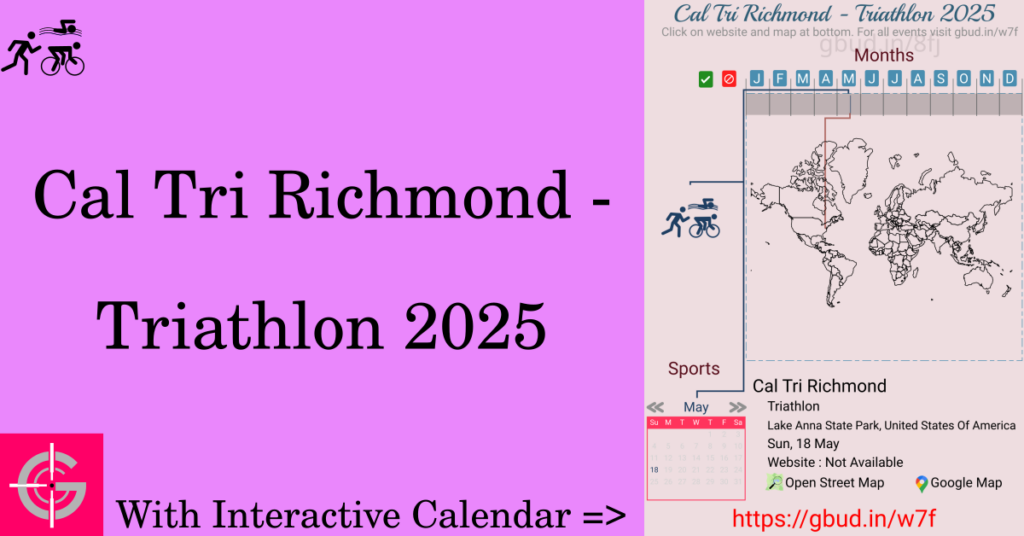 Sport event in 2025, Cal Tri Richmond - Triathlon 2025