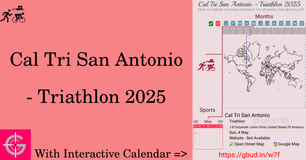 Sport event in 2025, Cal Tri San Antonio - Triathlon 2025