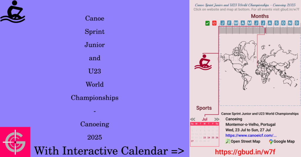 Sport event in 2025, Canoe Sprint Junior and U23 World Championships - Canoeing 2025