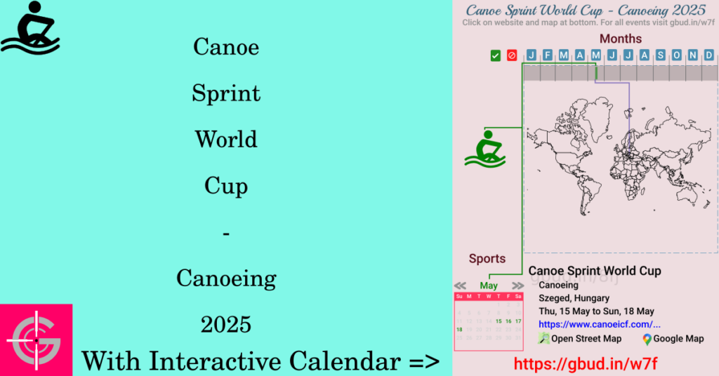 Sport event in 2025, Canoe Sprint World Cup - Canoeing 2025