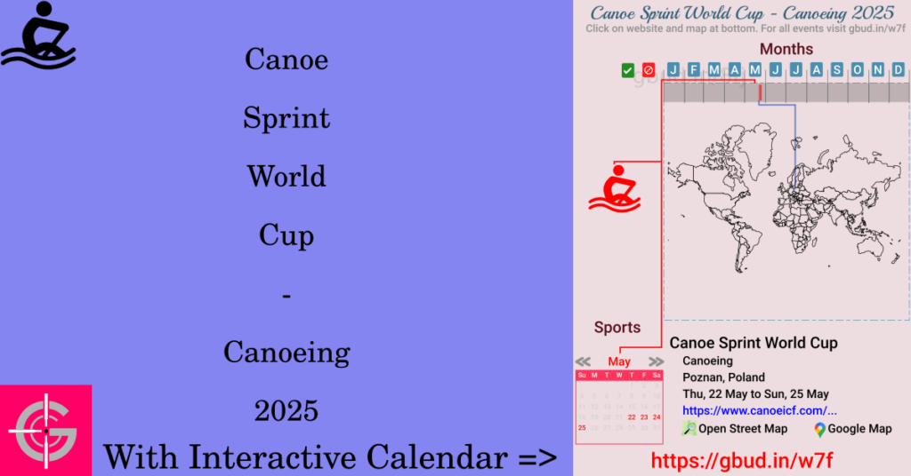 Sport event in 2025, Canoe Sprint World Cup - Canoeing 2025