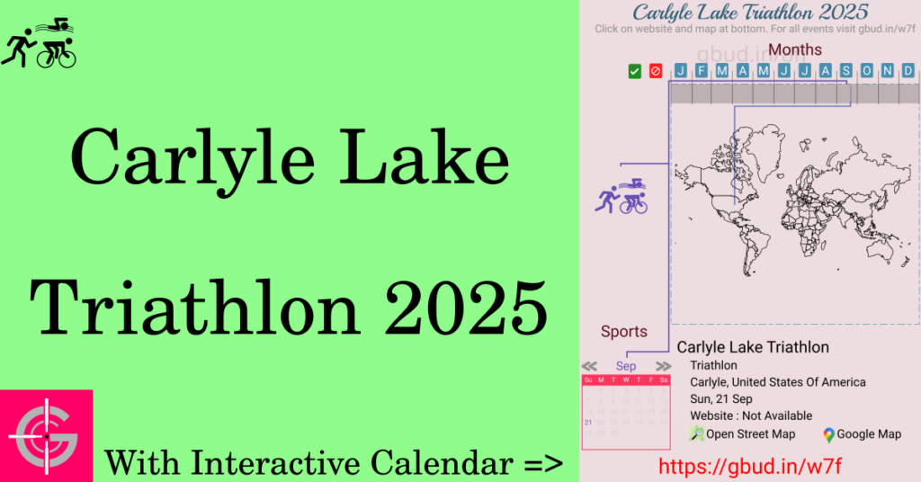 Sport event in 2025, Carlyle Lake Triathlon 2025