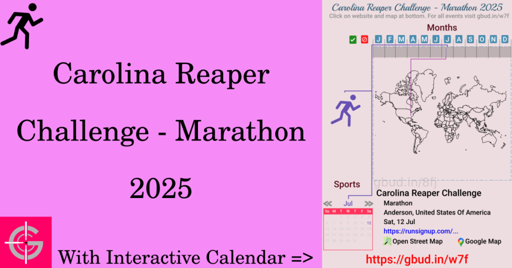 Sport event in 2025, Carolina Reaper Challenge - Marathon 2025