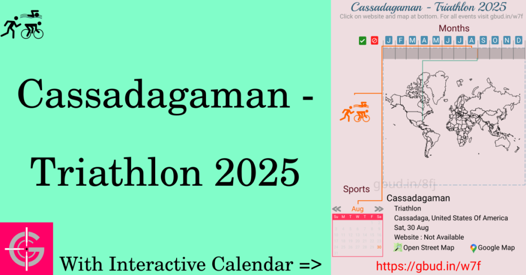 Sport event in 2025, Cassadagaman - Triathlon 2025