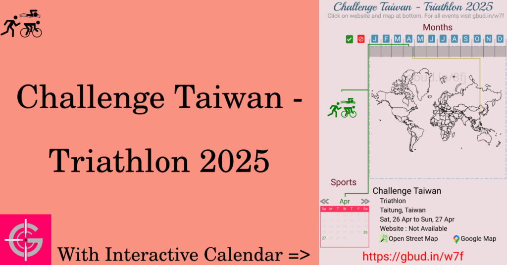 Sport event in 2025, Challenge Taiwan - Triathlon 2025