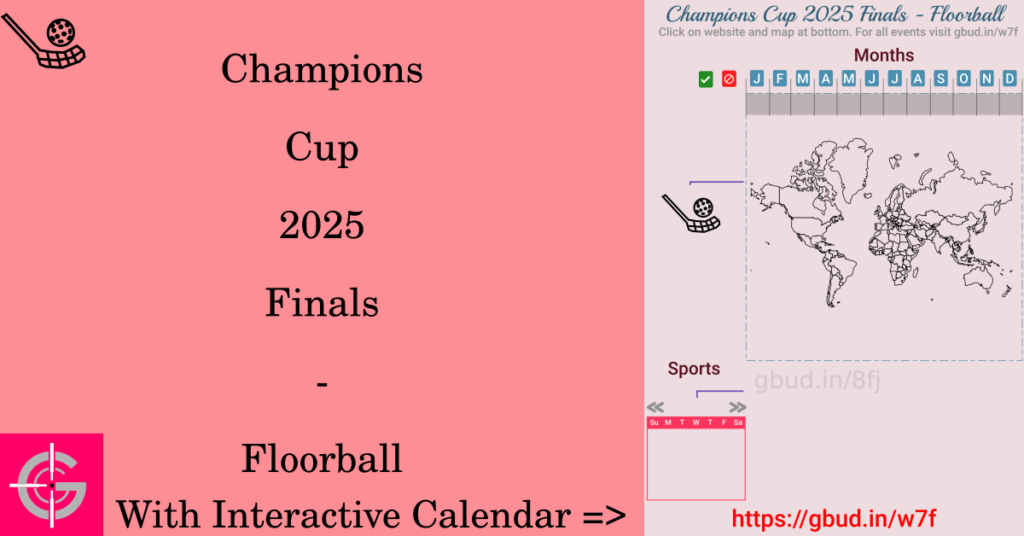 Sport event in 2025, Champions Cup 2025 Finals - Floorball