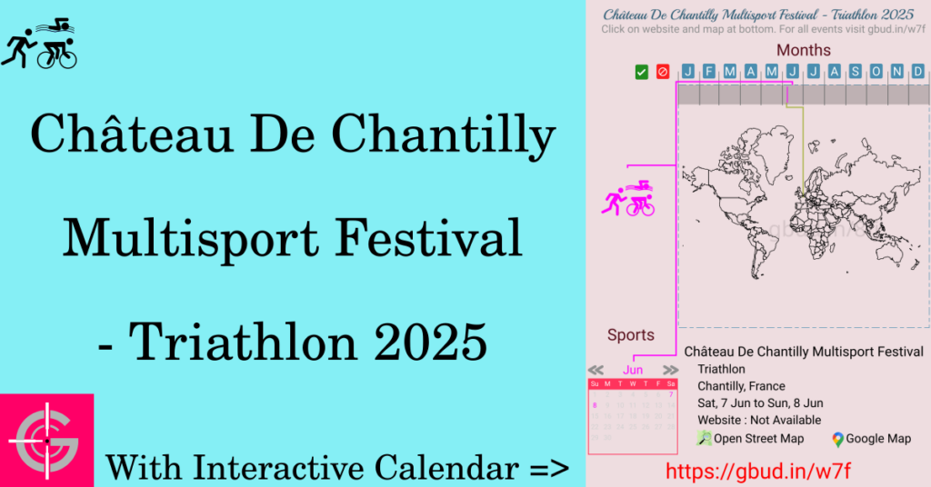 Sport event in 2025, Château De Chantilly Multisport Festival - Triathlon 2025