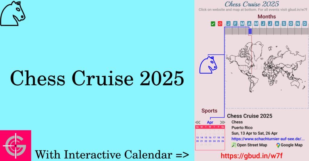 Sport event in 2025, Chess Cruise 2025