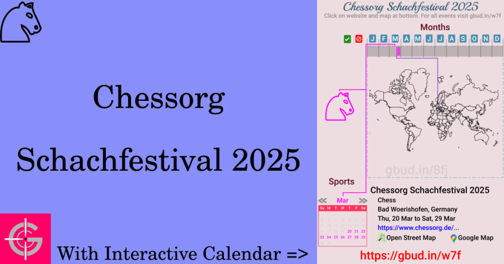 Sport event in 2025, Chessorg Schachfestival 2025