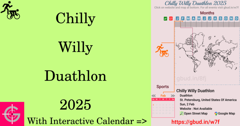 Sport event in 2025, Chilly Willy Duathlon 2025