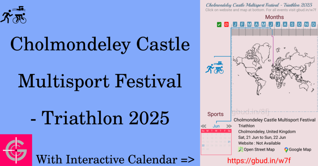 Sport event in 2025, Cholmondeley Castle Multisport Festival - Triathlon 2025