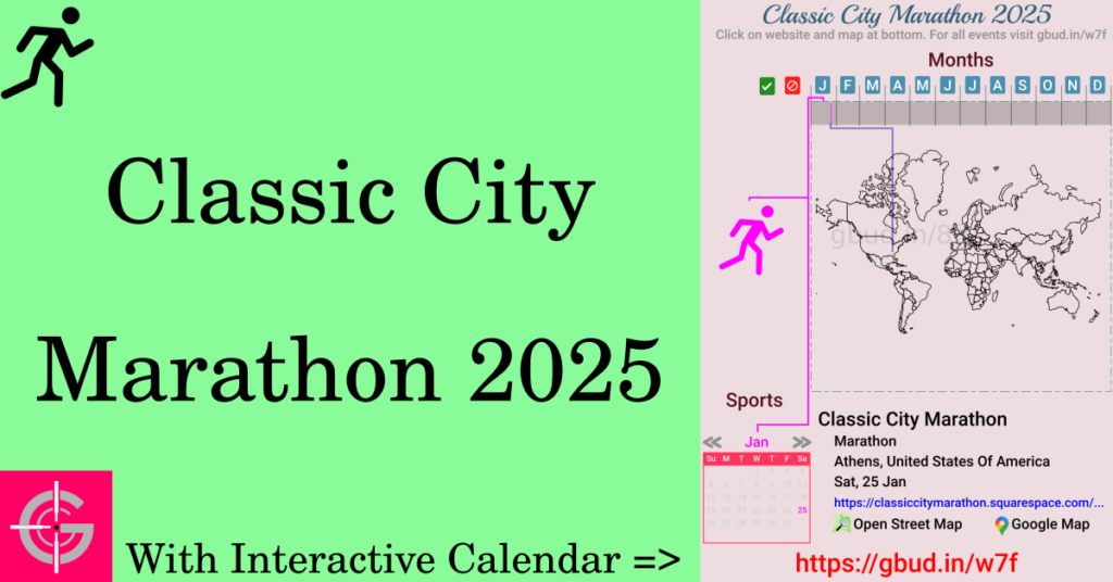 Sport event in 2025, Classic City Marathon 2025