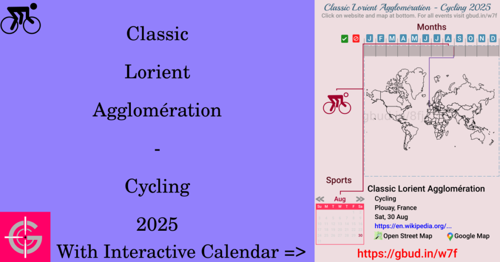 Sport event in 2025, Classic Lorient Agglomération - Cycling 2025