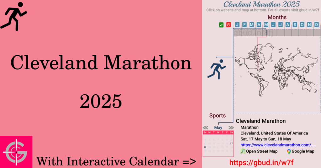 Sport event in 2025, Cleveland Marathon 2025