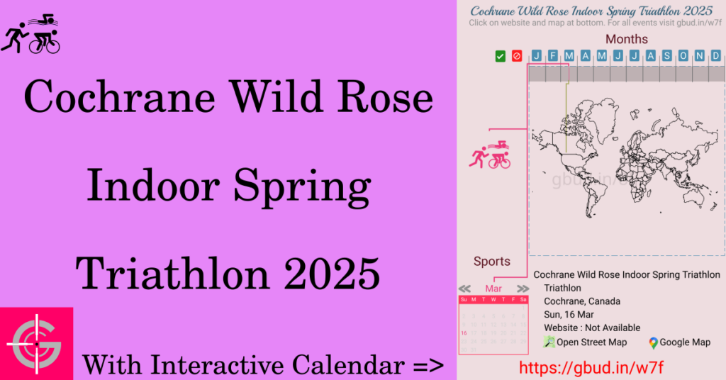 Sport event in 2025, Cochrane Wild Rose Indoor Spring Triathlon 2025