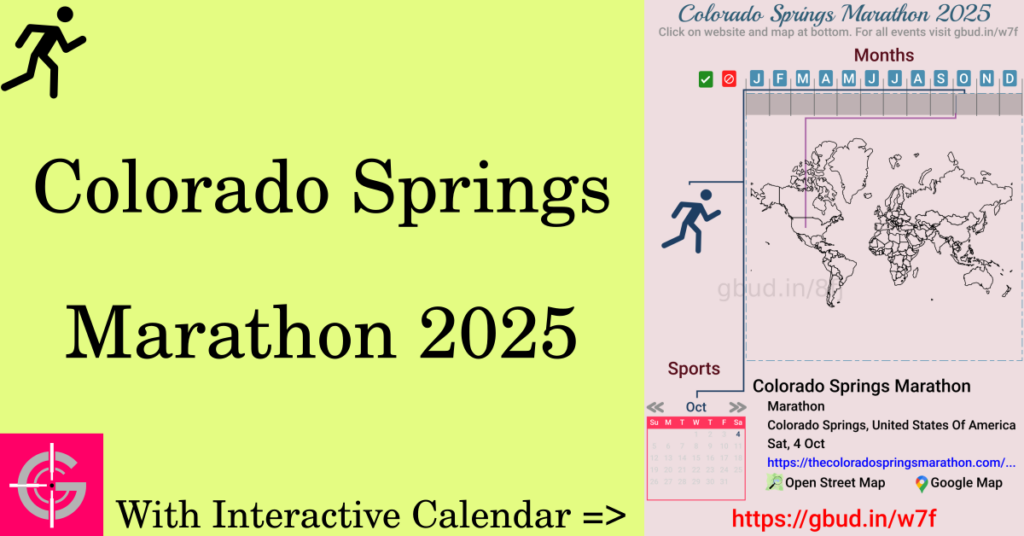 Sport event in 2025, Colorado Springs Marathon 2025