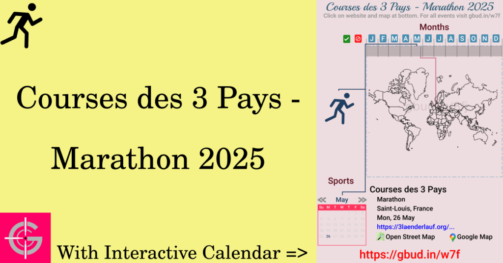 Sport event in 2025, Courses des 3 Pays - Marathon 2025