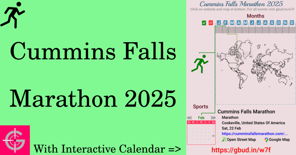 Sport event in 2025, Cummins Falls Marathon 2025